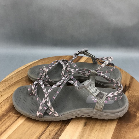 Skechers Reggae Loopy Toe Sandals Womens 11 Brown Buckle Outdoor Adjustable - Picture 3 of 6